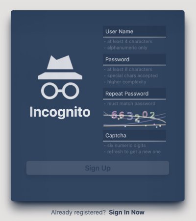 Login incognito url